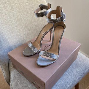 Gianvito Rossi Size 8 (EUR 38) silver studded sandals